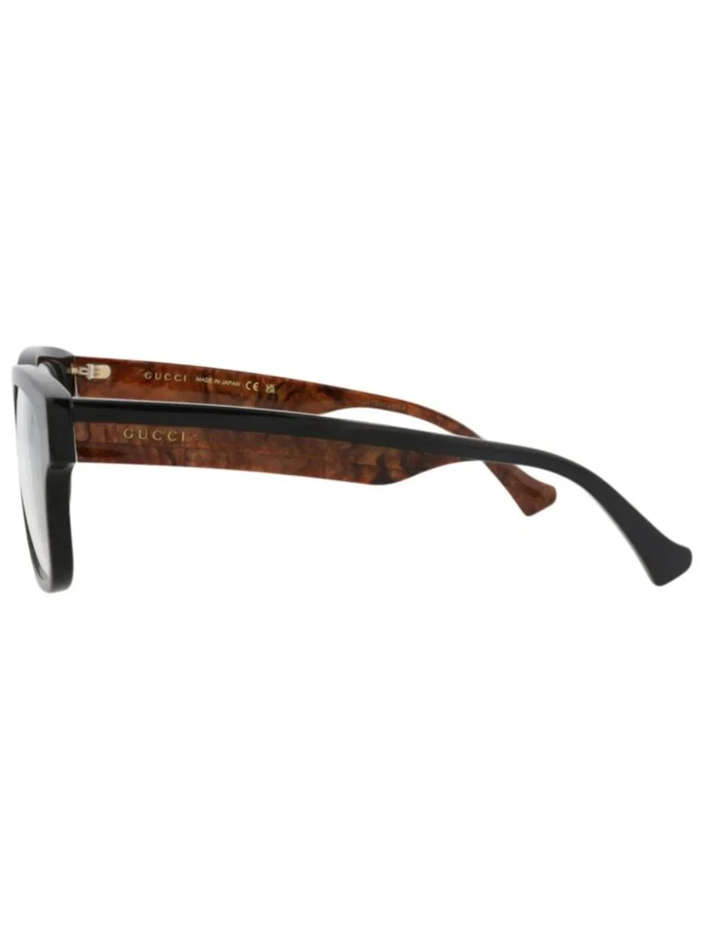 New Gucci Women's Eyeglasses Square Rectangle Recycled Acetate Frame Mens Black